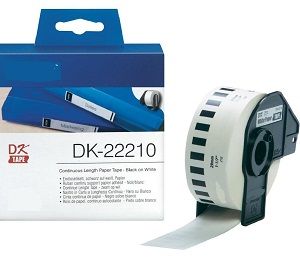 COMPATIBLE Brother Label 29mmX30.48m P-Touch QL1000 1050 1060 (DK-22210), (White)