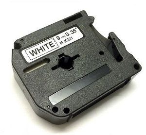COMPATIBLE Brother Label Laminated 9mmX8m (MK-221SBZ), (Black-White)