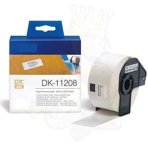 COMPATIBLE Brother Label 38mmX90mm 400psc P-Touch QL1000 1050 1060 (DK-11208), (White)