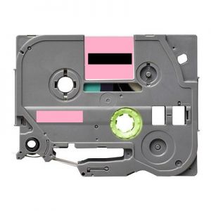 COMPATIBLE Brother Label Label color Black-Pastel Pink 12mmX5m P-Touch (TZe-MQE31), (Black-Pink)