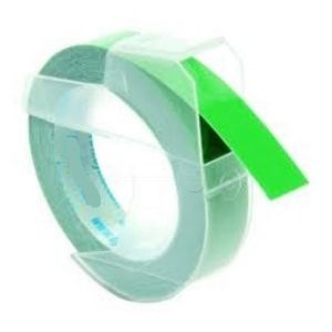 COMPATIBLE DYMO Label Green Dymo Junior/Omega Nastro a relievo 3D-9MMx3M (S0898160), (Green) - 9mmx3m