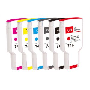 COMPATIBLE HP Ink PG Designjet Z6,Z9,24,44-Zoll Ps (P2V81A), (Red) - 300 ml