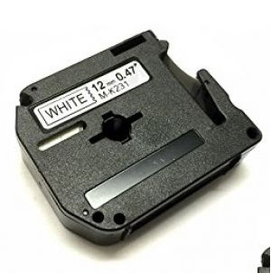 COMPATIBLE Brother Label Laminated 12mmX8m (MK-231SBZ), (Black-White)
