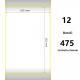 COMPATIBLE Zebra Label White 102x152mm, 475 Et/Rotolo Z-1000D,4x6x1 Core ,12 Rolls (White)