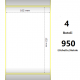 COMPATIBLE Zebra Label White 102x152mm,950 Et/Rotolo Z-2000D, 4x6x3 Core (White)