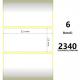 COMPATIBLE Zebra Label White 51x25mm, 2340 Et/Rotolo Z-2000D 2x1x1 Core, 6 Rolls (White)