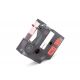 COMPATIBLE DYMO Label 12mmX5.5M Dymo Rhino 4200,5200,5000,6000 (S0718450), (Black-Red)